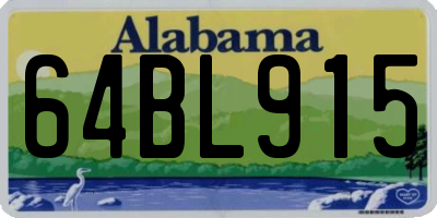AL license plate 64BL915
