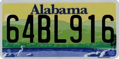 AL license plate 64BL916