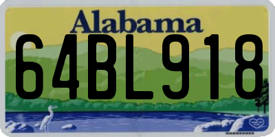 AL license plate 64BL918