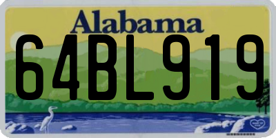 AL license plate 64BL919