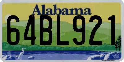 AL license plate 64BL921