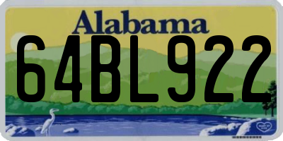 AL license plate 64BL922