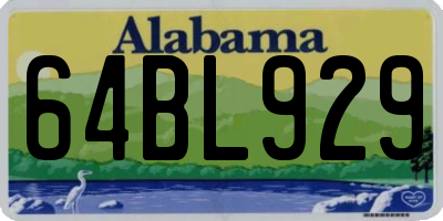 AL license plate 64BL929