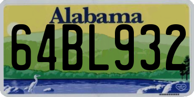 AL license plate 64BL932