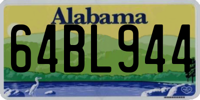 AL license plate 64BL944