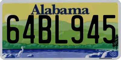 AL license plate 64BL945