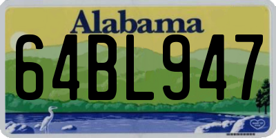 AL license plate 64BL947
