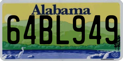 AL license plate 64BL949
