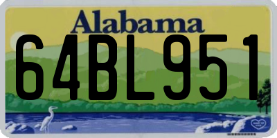 AL license plate 64BL951