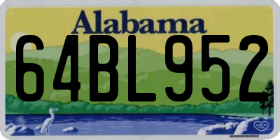 AL license plate 64BL952