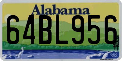 AL license plate 64BL956