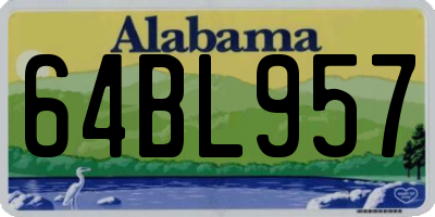 AL license plate 64BL957
