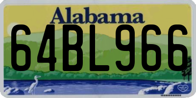 AL license plate 64BL966