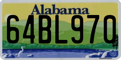 AL license plate 64BL970