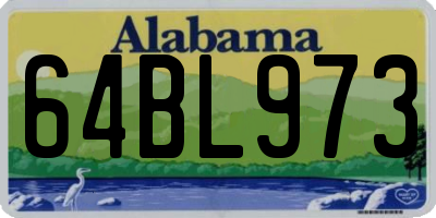 AL license plate 64BL973