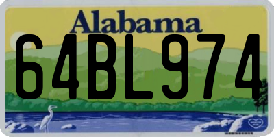 AL license plate 64BL974