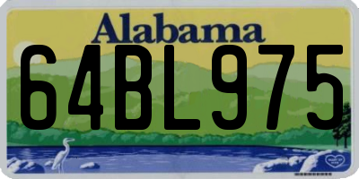 AL license plate 64BL975