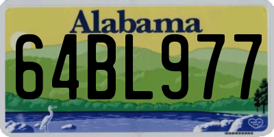 AL license plate 64BL977