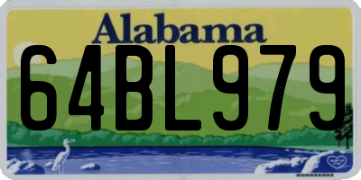 AL license plate 64BL979