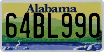 AL license plate 64BL990