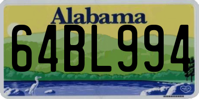 AL license plate 64BL994