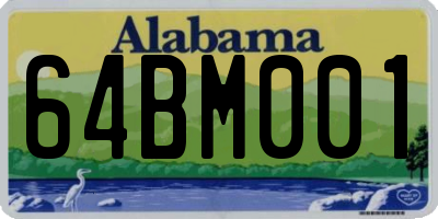 AL license plate 64BM001