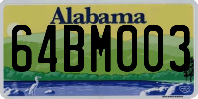 AL license plate 64BM003