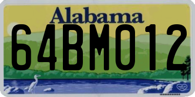 AL license plate 64BM012