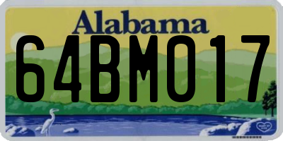 AL license plate 64BM017