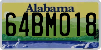 AL license plate 64BM018