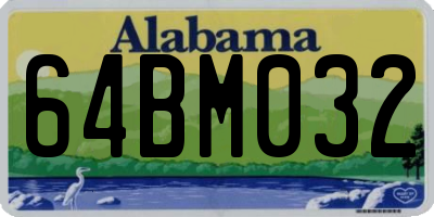 AL license plate 64BM032