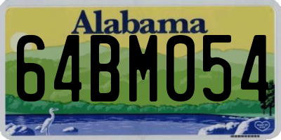 AL license plate 64BM054