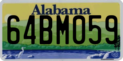 AL license plate 64BM059