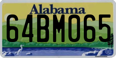 AL license plate 64BM065