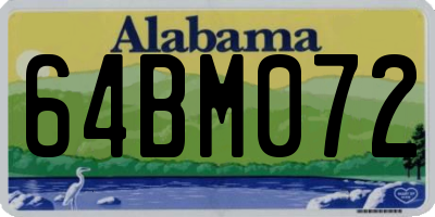 AL license plate 64BM072