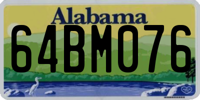 AL license plate 64BM076