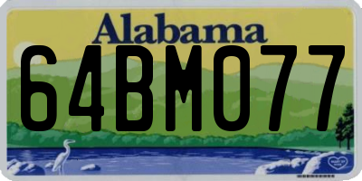 AL license plate 64BM077