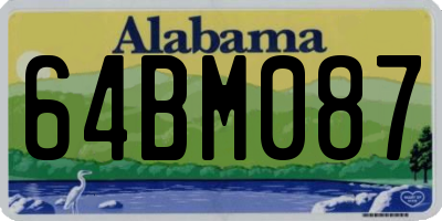 AL license plate 64BM087