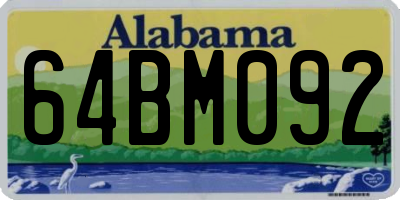 AL license plate 64BM092