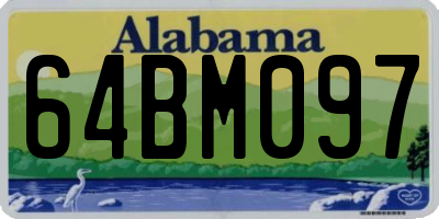 AL license plate 64BM097