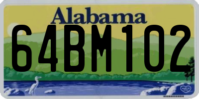 AL license plate 64BM102