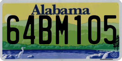 AL license plate 64BM105
