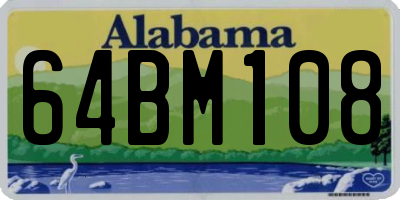 AL license plate 64BM108