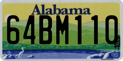 AL license plate 64BM110