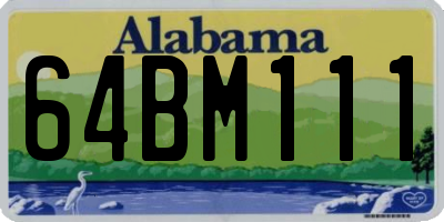 AL license plate 64BM111