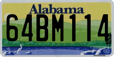 AL license plate 64BM114