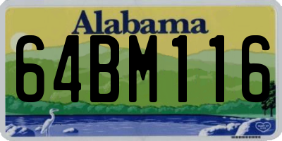AL license plate 64BM116