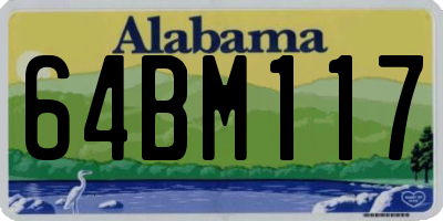AL license plate 64BM117