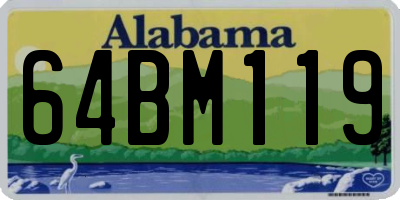 AL license plate 64BM119