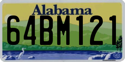 AL license plate 64BM121